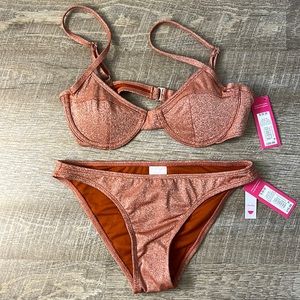 NWT Xhilaration Two Piece Sparkley Bikini Size Small
